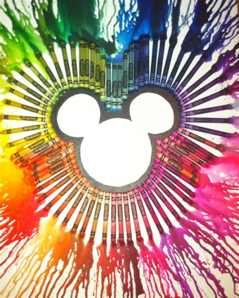 Mickey Mouse Melted Crayon Art Summer 2014 Done Did