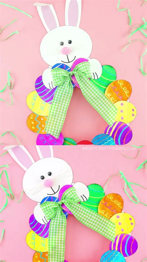 How To Make A Paper Plate Easter Egg Wreath Easy Easter Craft For Kids