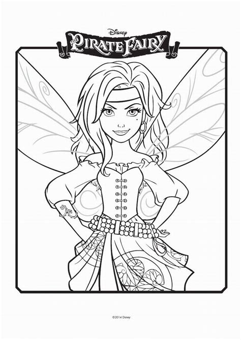 Tinkerbell and disney fairies coloring pages. The Pirate Fairy Coloring Pages