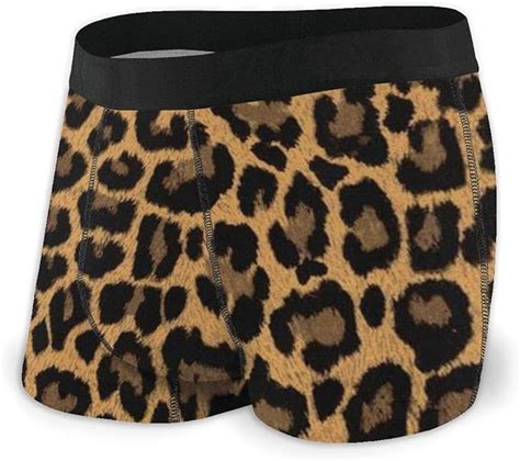 Leopard Print Mens Boxer Briefs No Ride Up Underwear Boxers Amazon Ca