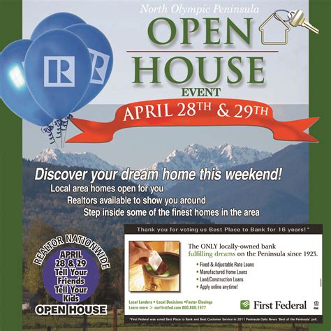 It's a good day to check out open houses in Clallam, Jefferson counties
