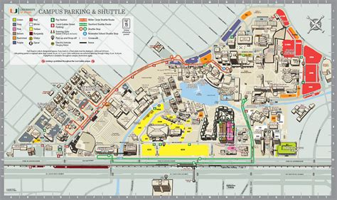 Campus Parking Map Parking And Transportation Real Estate And Facilities University Of Miami