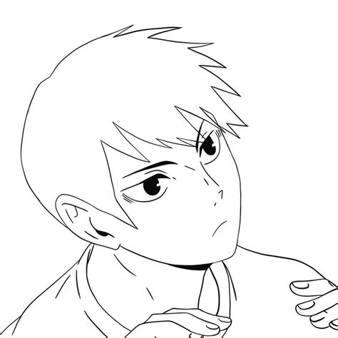 Kageyama Coloring Page 1 In 2021 Anime Character Drawing Anime