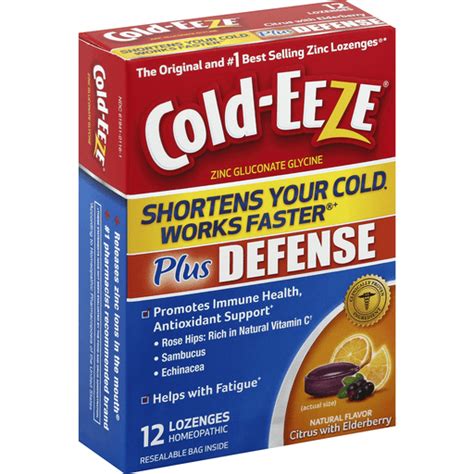 Cold Eeze Zinc Lozenge Citrus With Elderberry Pastillas Para La Tos Selectos