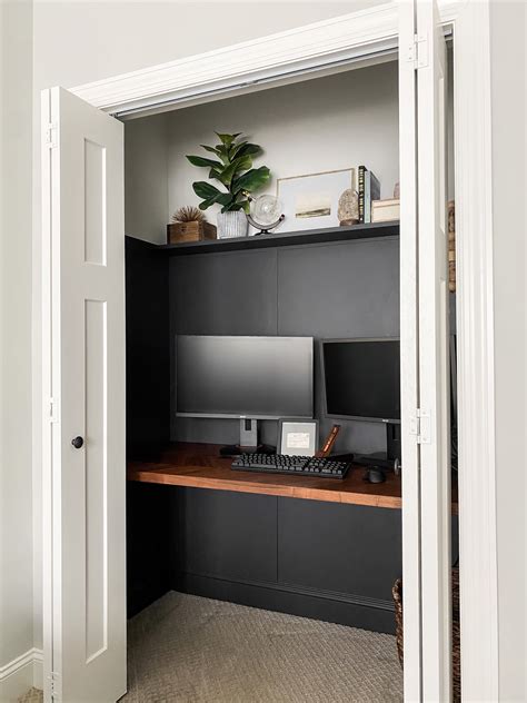 How To Turn A Closet Into A Beautiful Functional Office Space Stay