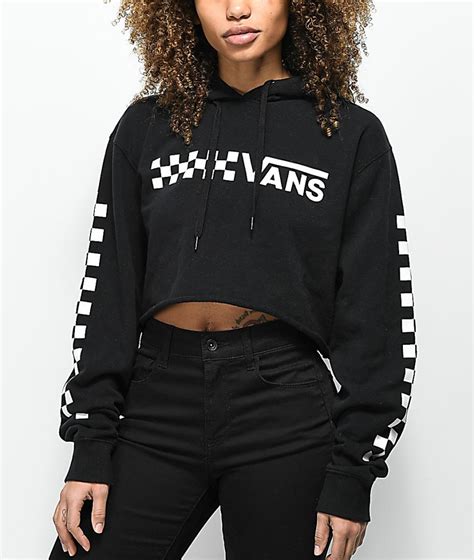 Who says sweatshirts and hoodies are just for working out, laundry day, or running errands in between picking up and dropping off the kids at find unique zipper placements and collar shapes to spice up your sweatshirt collection. Vans Pullover Black - Womens Vans Classic Checker Black ...