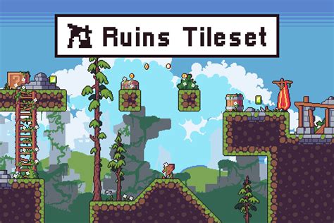 Curated from the global community of game artists. Ruins Game Tileset Pixel Art - CraftPix.net