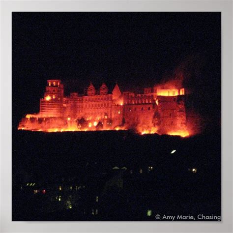 Heidelberg Castle Burning Poster Zazzle
