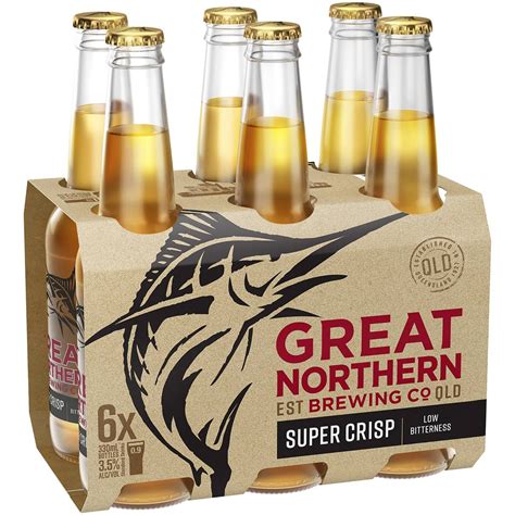 Great Northern Brewing Company Super Crisp Lager Bottle 330ml X 6 Pack