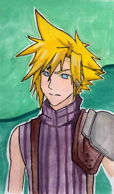 Cloud Strife Coloured By Shinigamichick39 On Deviantart