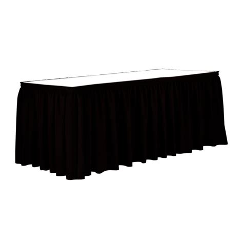 Visual Textile 17 Ft Shirred Pleat Polyester Table Skirt Espresso