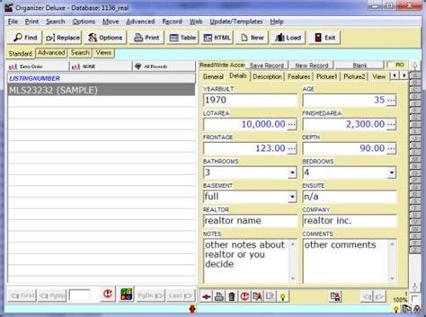 real estate agent listing organizer