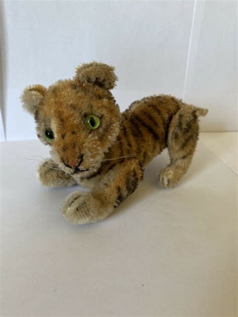 mohair jointed stuffed tiger cub maybe steiff antique price guide details page