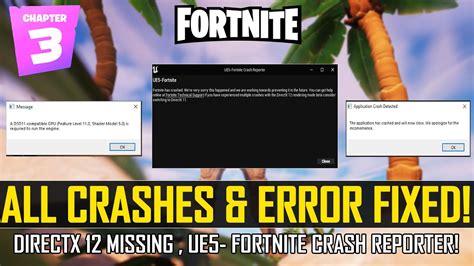 How To Fix Crashes In Fortnite Chapter 4 Season 1 Ue5 Fortntie Crash