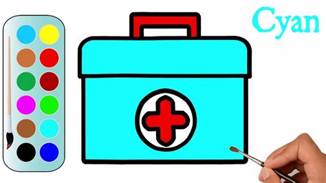 How To Draw A First Aid Box First Aid Box Coloring Pages Mhp