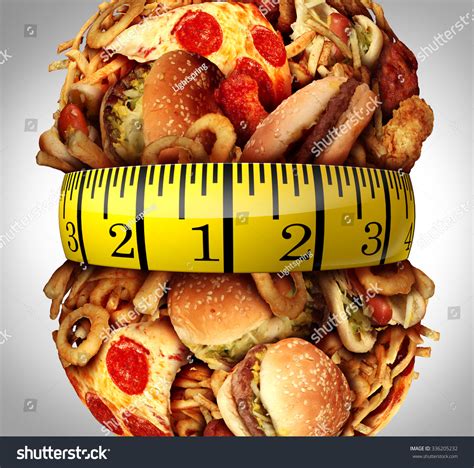 Obesity Waistline Diet Concept Group Unhealthy Stock Illustration