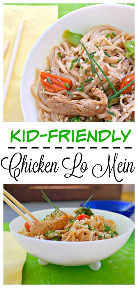 Very good 4.7/5 (3 ratings). Kid-Friendly Chicken Lo Mein | Easy meals, Chicken lo mein ...