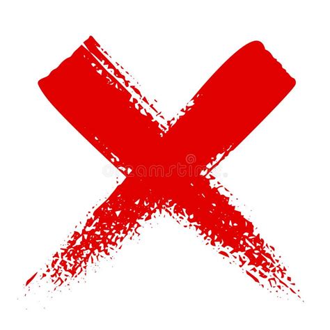 Design Of Red Wrong Mark Grunge Letter Xred Cross Sign Hand Drawn