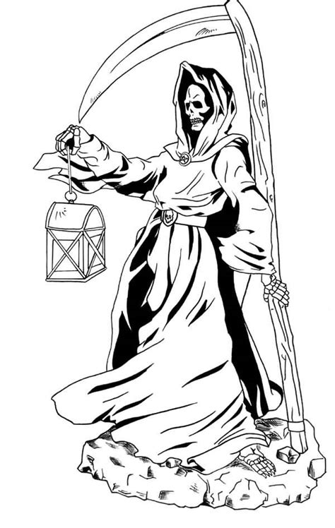 Grim Reaper Coloring Pages 🖌 To Print And Color