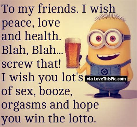 These top minions cute quotes are especially for you that will make you laugh and happy for the whole day. Minion New Years Funny Quote For Friends Pictures, Photos ...