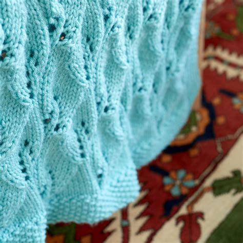 Free Knitting Pattern For A Leafy Lace Green Afghan 4 ⋆ Knitting Bee