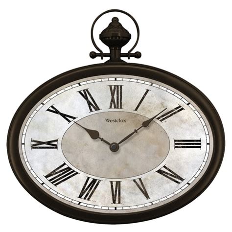 Shop Vintage Inspired Pocket Watch Style Oval Wall Clock 16