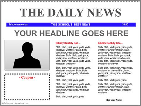 Newspaper articles are a great esl resource. Keynote Newspaper Templates for iPad, Mac, iCloud | K-5 ...