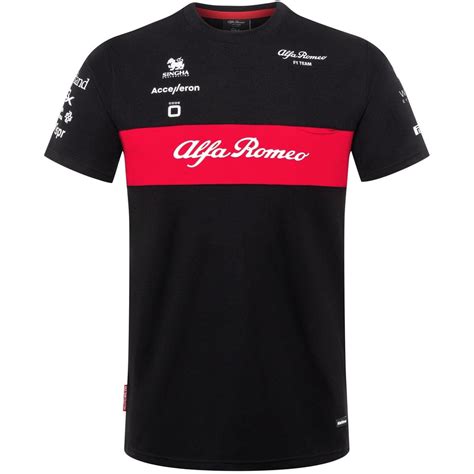 Alfa Romeo Racing F1 2023 Mens Team T Shirt Black Cmc Motorsports