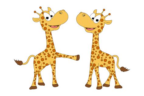 Cute Giraffe Animal Cartoon Illustration Gráfico Por Cacingtanahdesign