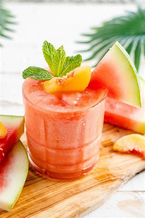 Alcoholic Drinks Best Watermelon Peach Daiquiri Recipe Easy And