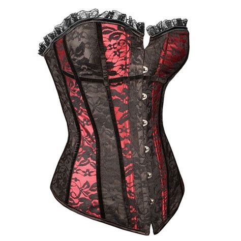 Black And Red Lace Overlay Corset Free Corset Pattern Corset Pattern