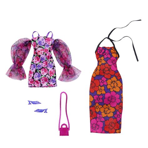 Barbie Clothes Floral Themed Fashion And Accessory 2 Pack For Barbie