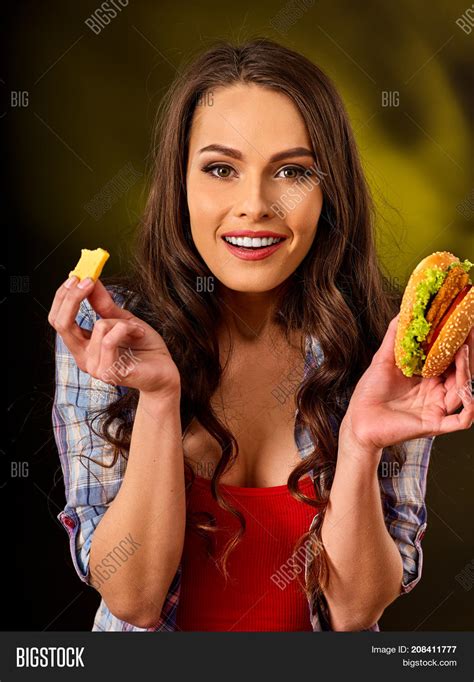 Woman Eating Piece Image And Photo Free Trial Bigstock