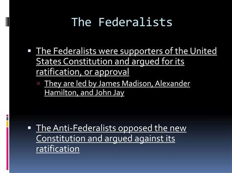 Ppt The Federalists Powerpoint Presentation Free Download Id2797529