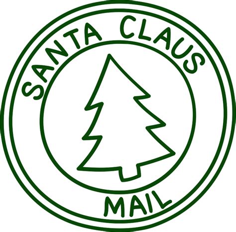 Letter To Santa Christmas Stamp Clipart Free Download Transparent