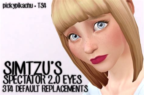 Simtzus Spectator 20 Eyes Conversion At Pickypikachu Sims 4 Updates