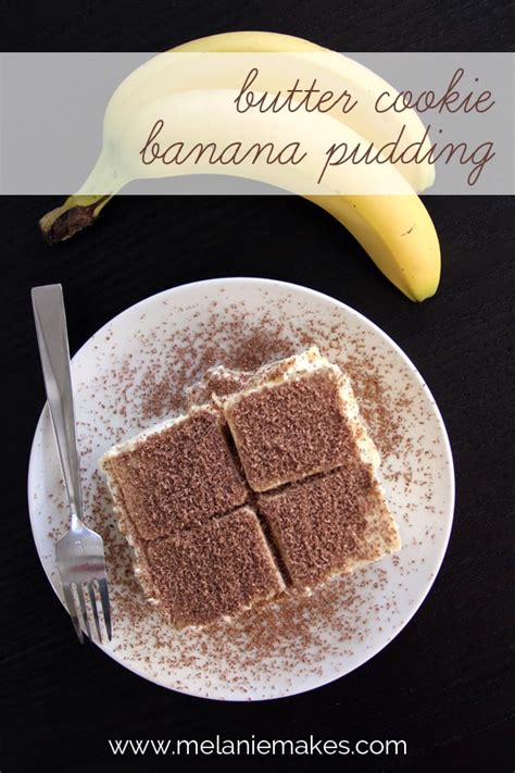 Banana pudding cake and banana split cake. butter cookie banana pudding - Melanie Makes