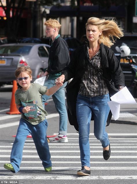 Claire Danes Makes A Dash For It As She Holds Eldest Son Cyrus Hand To