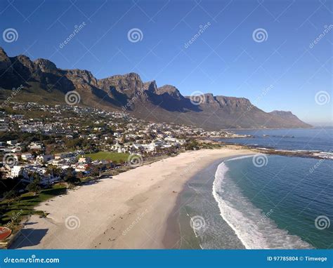 Aerial View Of Camps Bay Cape Town South Africa Stock Photo Image