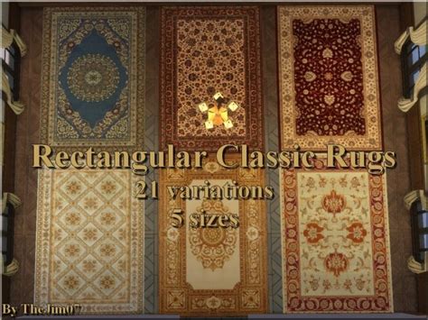 Rectangular Classic Rugs By Thejim07 At Mod The Sims Sims 4 Sims