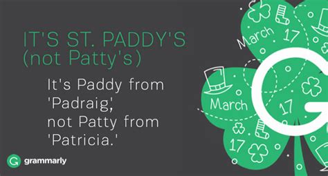Stop Saying St Pattys Day Grammarly Blog
