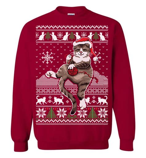 Cat Ugly Christmas Sweater Funny Ugly Christmas Sweater