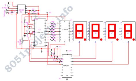 This circuit diagram is a simple digital revolution counter. Remote Controlled Digital Clock with DS1307 & AT89C2051