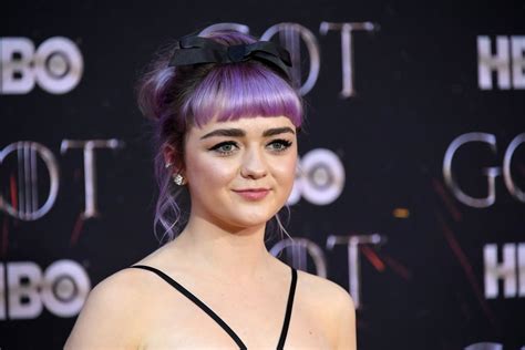 Maisie Williams With Electric Purple Hair Celebrity Spring Hair