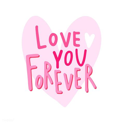 Love You Forever Typography Vector Free Image By Aum