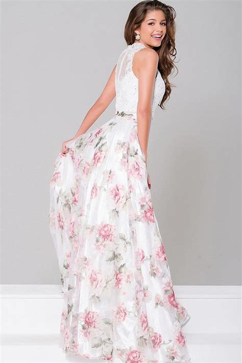 Buy through official jvn retailers online to get free shipping, with many new arrivals with a great price on all orders. Jovani - Floral Two-Piece Dress JVN41771 - Couture Candy