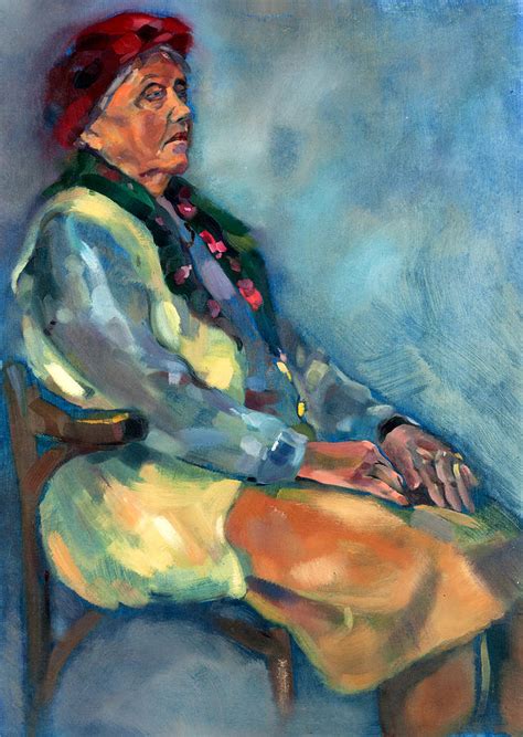 Senior Lady Portrait By Ivailo Nikolov Painting By Boyan Dimitrov