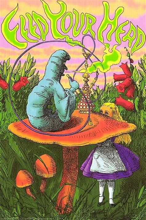 Alice In Wonderland Poster Prints Trippy Painting Hippie Painting