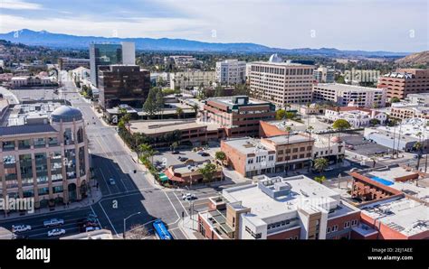 Daytime Skyline Aerial View Of Downtown Riverside California Usa