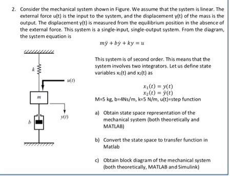 Solved 2 Consider The Mechanical System Shown In Figure We